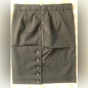 Pinstripe Black Pencil skirt